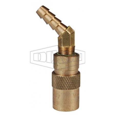 Dixon CM Series Quick-Release Unvalved Coupler, 1/2 in Nominal, Coupler x Barb, Brass, Domestic 4CM4S4-B-E